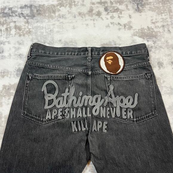 Authentic Bape 2000’s Champion Logo Jeans 32 - Picture 1 of 7